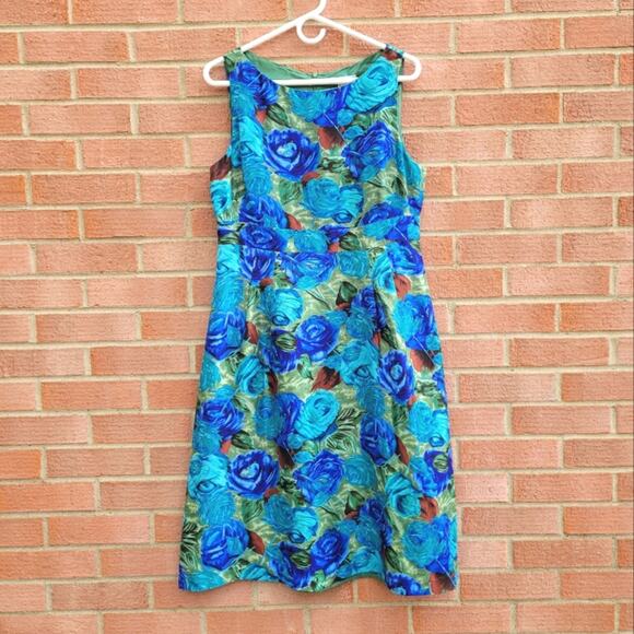 L.K. Bennett Silk Floral Sheath Sleveless Dress size 10 - Picture 1 of 6